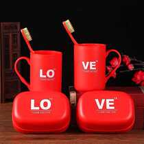 Bride wedding supplies dowry high-end dowry full set of high-end wedding cup set soap box wedding mirror pair