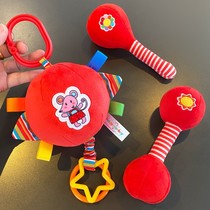 Baby vision training red ball 0-3 months newborn baby visual pursuit red soft cloth ball toy 1 year old