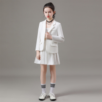 Bamboo Standing Girl Suit Suit Children Three Sets of 2022 College Wind Han Edition Ocean Girl Net Infrared Covered Summer