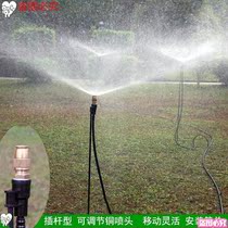 Automatic irrigation copper bullet adjustable Greening garden watering artifact shower garden ground plug-in waterbird nozzle 1 2 meters