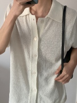 Yudong Lin Han Feng Polo shirt men casual relaxed collar short - sleeved summer knit knit coat
