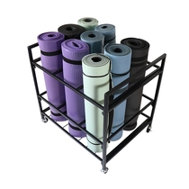 Fitness equipment storage rack gym gadget sports equipment rack for yoga mat shelf carpet rack