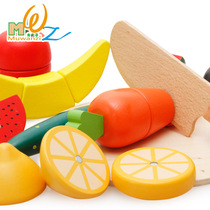 Wooden vegetables and fruits Chile educational toys House childrens toys cut to see set