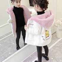 New Pabara Balara Girl Imitation Leather Grass Jacket 2022 New Water Minced Cotton Clothed Big Coat