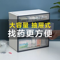 Household Chinese herbal medicine storage box medicine box household large capacity medical box multi-layer large and small emergency medical box family
