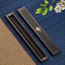 Ebony wood lying incense box home sandalwood stove solid wood tea line incense incense burner