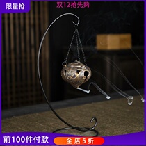 Antique ceramic back incense burner imitation copper sachet ball aromatherapy home indoor agarwood sandalwood pan incense tea ceremony ornaments