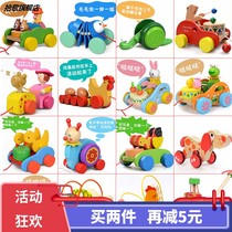 Pick up song rope snail toy car pull car baby boy hand pull rope pull line 1-2-3 year old one year old baby boy