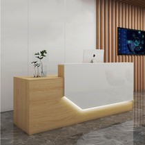 White paint shop bar cash register company office reception consultation salon beauty salon small front desk