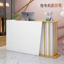 Simple modern bar cash register shop small light luxury convenience store counter supermarket clothing store front desk beauty salon
