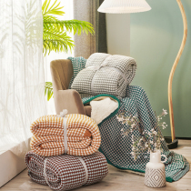 Cashmere Blanket Waffle Knitted Office Car Leisure Cover Sofa Blanket Nap Bed Tail Blanket