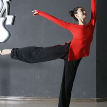 Dance practice Costume Women Adults Modern Dance Pants Clothing sleeves Long Sleeve Blouses Classical Body Folk Performance Suits