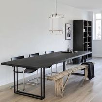 Simple modern industrial style retro desk computer desk LOFT conference table negotiation table solid wood long table desk