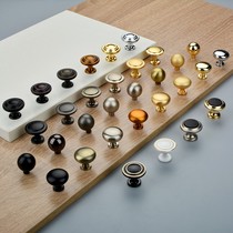 Pearl nickel spherical handle drawer single-hole round handle modern minimalist cabinet black handle wardrobe door handle