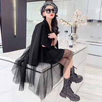 Girl suit 2022 new Summer Liandress CUHK Childrens Princess Dresses Ocean Gas suit jacket Two sets