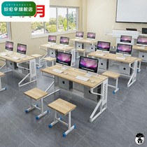 Double desk computer with drawer desktop single Internet cafe computer desk competitive e-sports table and chair combination American