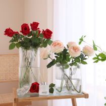 Emulation Rose Upscale Hand Feel Silk Flower Fake Flower Living-room Furnishing Flower Table Pendulum Pieces Dry Flower Flower Arrangement Decorative bouquet