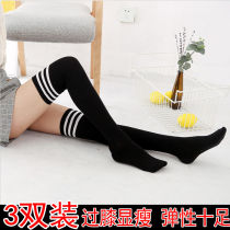 Long Cylinder Socks Over Knee Non-slip Cotton Socks Spring Autumn High Cylinder Woman South Korea Long Socks Socks Students Long Leg Socks Plastic Leg Thick