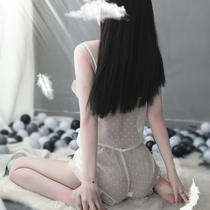 New chandel underwear sexy high-end lace pajamas women don't backless straps set nightgown home clothing utensils