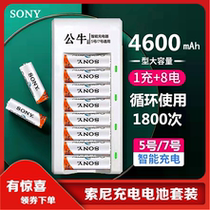 Sony rechargeable battery set No. 5 No. 7 toy microphone battery ktv remote control battery Ni-MH rechargeable battery 5