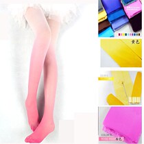 Spring and summer autumn new candy color womens socks ultra-thin fashion gradient color anti-seduces slim outside wearing even pantyhose wave