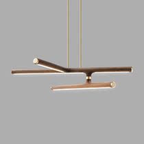 Living room chandelights high-end villas light lavish minimalist atmospheric branch lamps Nordic minimalist creative black walnuts solid wood lamps