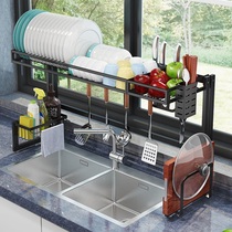 2022 Upper New Kitchen Shelve Sink Above Drain Rack Domestic Bowl rack knife holder Bowl Chopstick Stainless hot pro