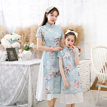 2022 new pro-sub-loading summer girls qipao dress with dress princess China wind surfaie female dress baby Han clothes