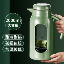 Refrigerator cold kettle glass high temperature resistant household cold water cup anti-fall ice kettle large capacity thickened explosion-proof cold bubble pot