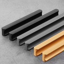 European-style wardrobe door handle American-style black drawer cabinet handle 1 meter 2 lengthened modern minimalist shoe cabinet handle
