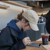 Hat female cap soft top Korean version of ins autumn and winter Joker letters Baseball Cap Casual Male Japanese tide card Summer