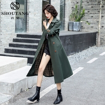 First Tang Windsuit Woman 2022 Chunqiu Ji New Inn Wind in long style Knee Fashion 100 Hitch Lady Jacket