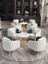 Sales Office Negotiation Table And Chairs Combined Cafe Cafe Lounge Business Hotel Lounge Negotiation Small Round Table One Table Four Chairs Combination