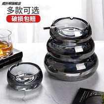 Crystal Glass Ashtrays Mesh Red Living Room Ashtrays Upscale Large Capacity Ashtrays Trumpet High Face Value Ashtrays