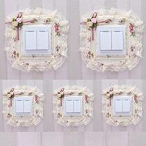 Lucky infinity 5 Mount Switch Decoration Wall Sticker Protective Sheath Home Socket Decoration Lace Frame Modern Brief North Approl.
