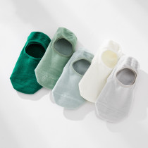Boat Sox female shallow mouth invisible summer thin section long suede cotton short socks handless silicone gel anti-slipping and pure color