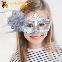 Halloween Makeup Prom face with half-face female evening cute children AZAH girl little girls garden will be out