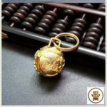 Pure copper small bell size pet brass bell golden hair teddy pendant dog tag pendant dog jewelry