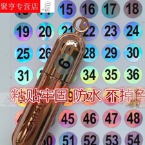 On the new teacup classification nail oil glue number classification number number number 1-180 waterproof mark label sticker.