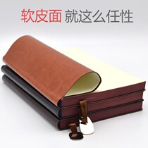 Soft leather notebook stationery A6A5B5 notebook business office notebook work notebook leather plus