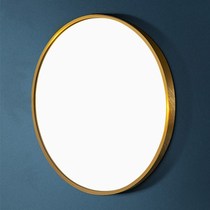 2022 Aluminum Alloy Round Bathroom Mirror Toilet Wall-mounted Toilet Wash Toilet Dresser Dresden Nordic make-up mirror