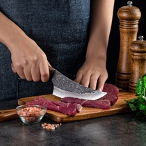 Dragon Teng Forged hammered high carbon steel small bent knife Bone Knife Small Kitchen Knife for Home Outdoor Killed Fish Splits Meat Chop