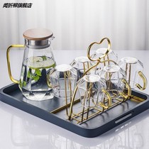 Water glass glass with water tool tea set cup suit light and luxurious home living room minimalist Nordic cool kettle cold water kettle