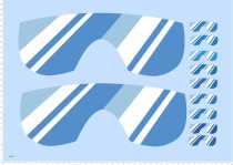 68865 full - plate glasses diver eyeglasses model model water sticker custom custom made