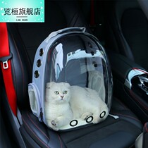 Glance at Huan Transparent Cat Bag Pet Cat Backpack Kitty Space Cabin Dogs Out Portable Bag Cat Litter Kitty Bag Out