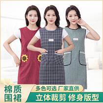 Kitchen Apron Long Sleeves Domestic Anti Oil Stain Cotton Hood Clothes Adults work clothes Anti-dirty Four Seasons are wearing hood