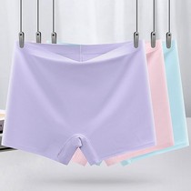 Safety Pants Ice Silk Without Marks Pants Woman Pure Cotton Crotch Antibacterial Flat Corner Pants Lady Four Corners Anti-Walking Light Summer Thin