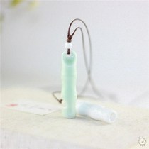 Ceramic Same-style Whistle Flowers one thousand Bone Necklace Lovers Necklace Sweater Retro Pendant accessories for men and women National whistle