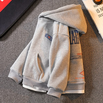 Boy necropolis Spring autumn style 2022 new CUHK Scout Cavet Boy handsome Boy handsome Gas Fried Street Children Spring Clothing with Hat Tide