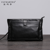 Mens handbag genuine leather Chauffles Ins business Handbags Soft leather upscale Head layer Soft Bull Leather Hand bag Mens wallet bag